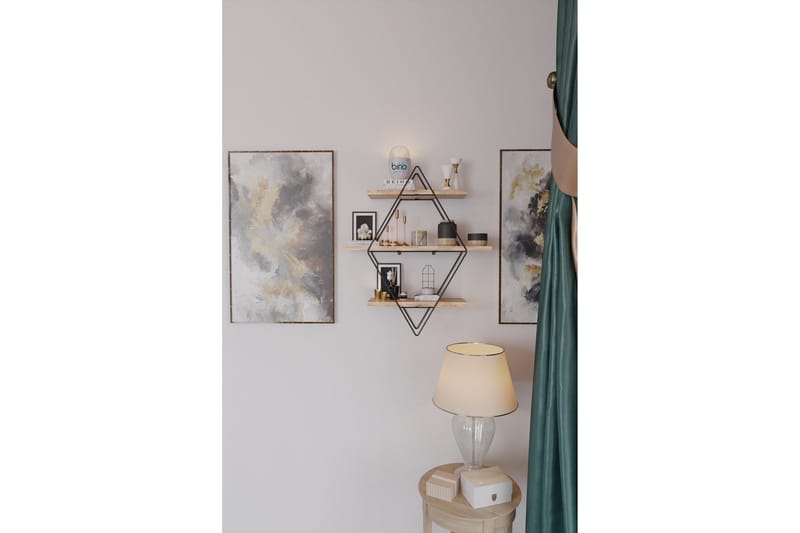 Rambabu Vägghylla 70 cm - Guld/Svart - Förvaring - Hylla - Vägghylla