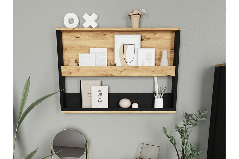 Rathmore Vägghylla 92x12 cm - Svart - Förvaring - Hylla - Vägghylla