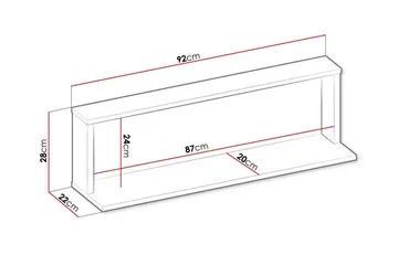 Rathmore Vägghylla 92x22 cm - Svart - Förvaring - Hylla - Vägghylla