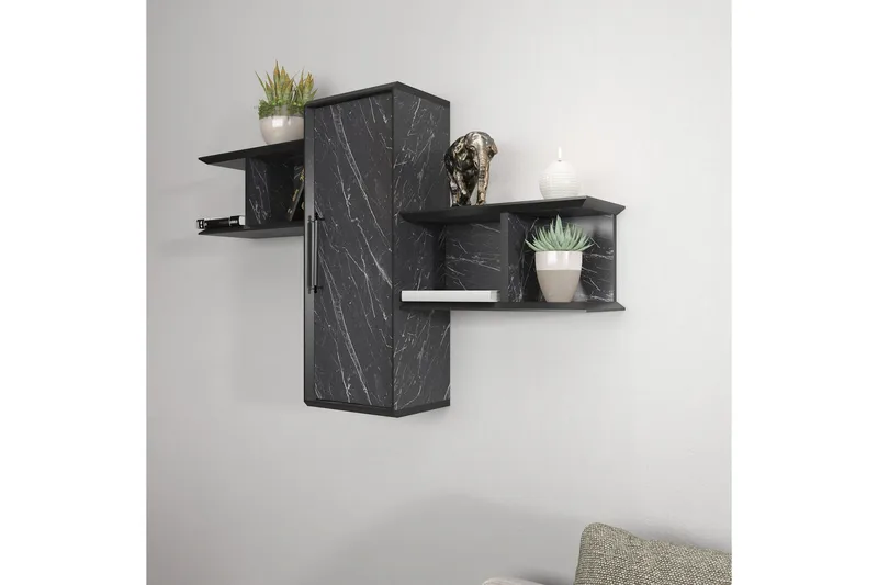 Rinorea Vägghylla 118,6x51,8 cm - Svart - Förvaring - Hylla - Vägghylla