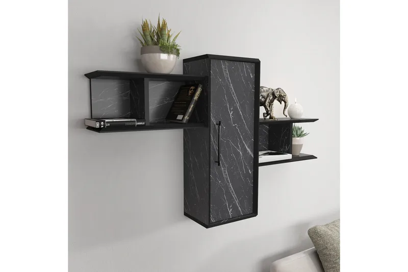 Rinorea Vägghylla 118,6x51,8 cm - Svart - Förvaring - Hylla - Vägghylla