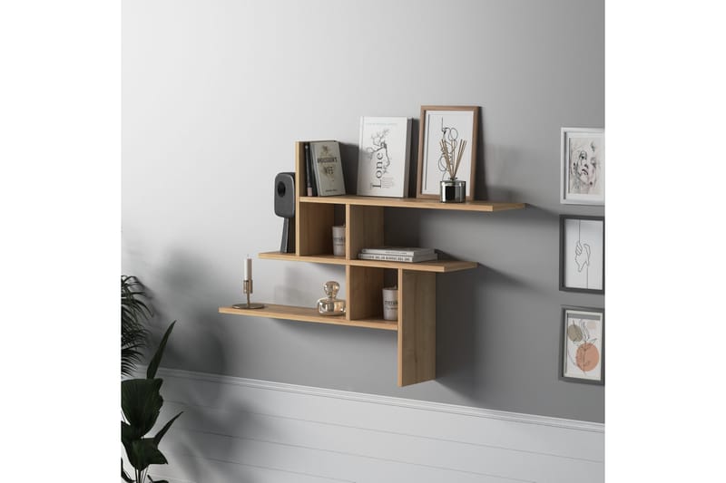 Rinorea Vägghylla 118x82 cm - Brun - Förvaring - Hylla - Vägghylla