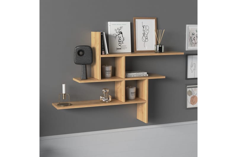 Rinorea Vägghylla 118x82 cm - Brun - Förvaring - Hylla - Vägghylla