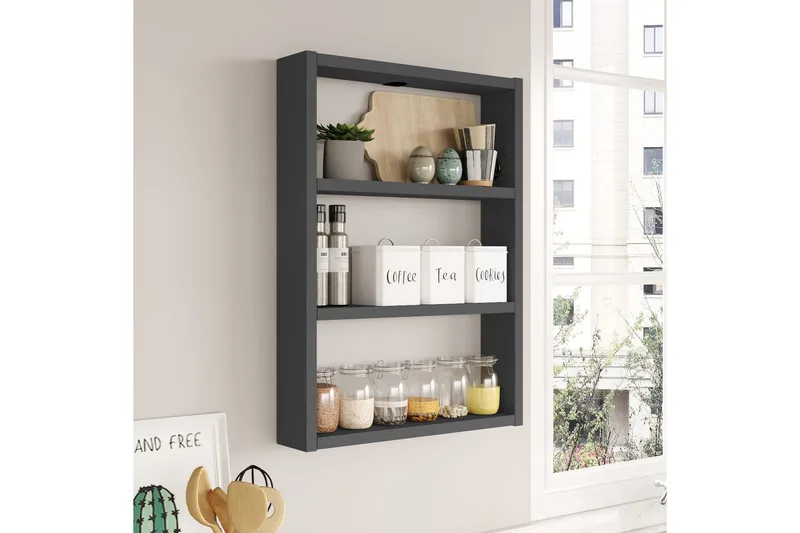 Rinorea Vägghylla 43,2x60 cm, Antracit