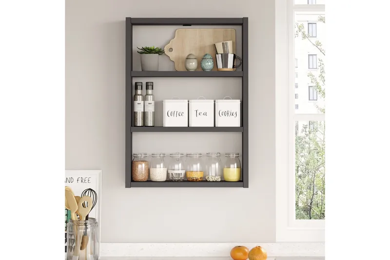 Rinorea Vägghylla 43,2x60 cm - Antracit - Förvaring - Hylla - Vägghylla