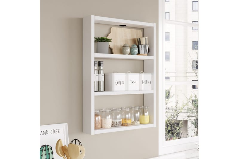 Rinorea Vägghylla 43,2x60 cm, Vit