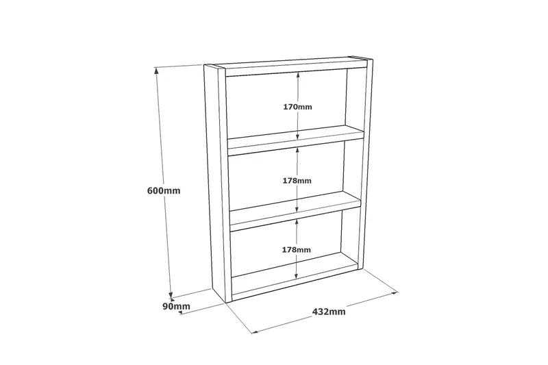 Rinorea Vägghylla 43,2x60 cm - Vit - Förvaring - Hylla - Vägghylla