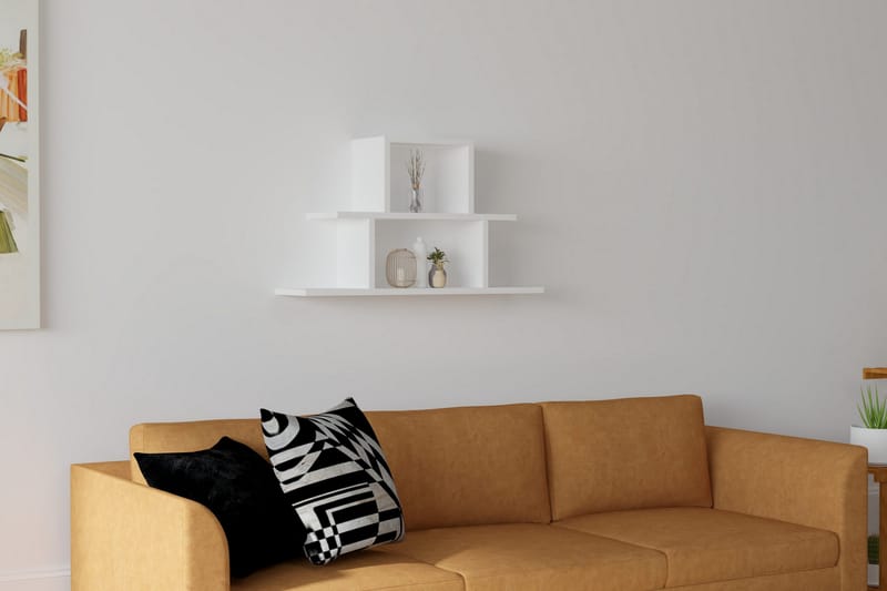 Rinorea Vägghylla 80x44,6 cm - Vit - Förvaring - Hylla - Vägghylla