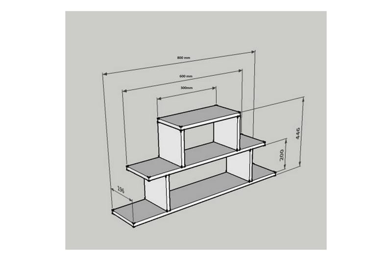 Rinorea Vägghylla 80x44,6 cm - Vit - Förvaring - Hylla - Vägghylla
