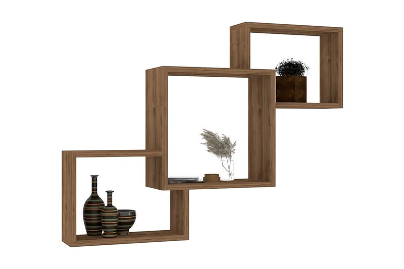 Rinorea Vägghylla 98x72 cm - Brun - Förvaring - Hylla - Vägghylla