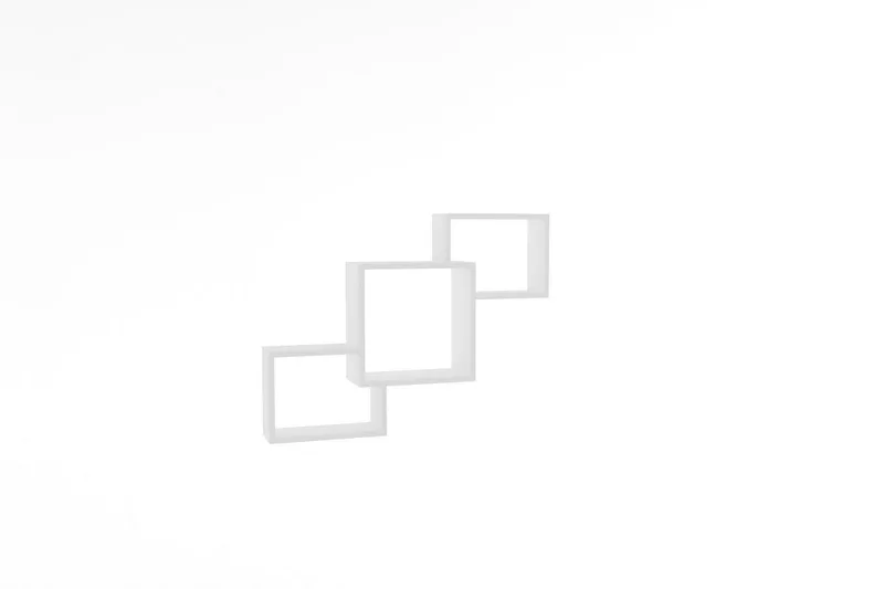 Rinorea Vägghylla 98x72 cm - Vit - Förvaring - Hylla - Vägghylla