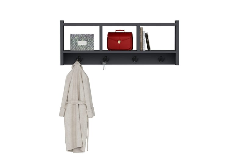 Rinorea Väggkrok 75,6x35 cm - Antracit - Förvaring - Hylla - Vägghylla