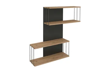Riyana Vägghylla 19x65 cm - Antracit/Natur - Förvaring - Hylla - Vägghylla