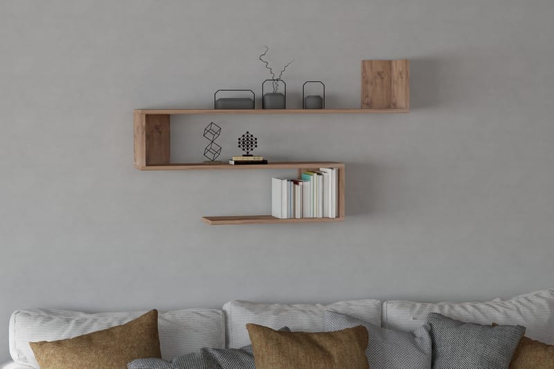Rollingford Vägghylla 20x120 cm 3-pack - Natur - Förvaring - Hylla - Vägghylla