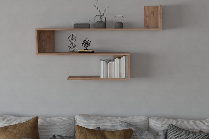 Rollingford Vägghylla 20x120 cm 3-pack - Natur - Förvaring - Hylla - Vägghylla