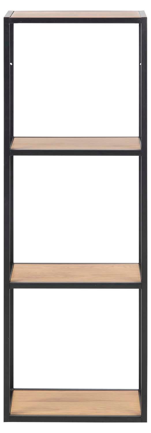 Vägghylla Seaford 24x37x108 cm - vild ek-look med svart ram - Förvaring - Hylla - Vägghylla