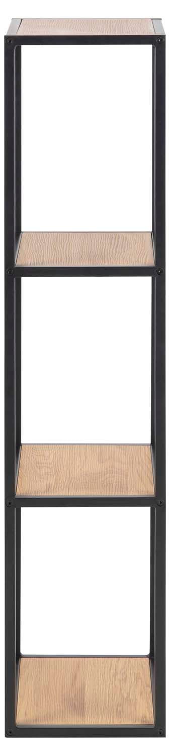 Vägghylla Seaford 24x37x108 cm - vild ek-look med svart ram - Förvaring - Hylla - Vägghylla