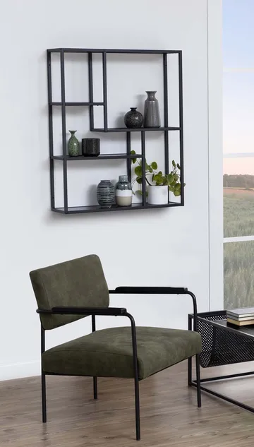 Vägghylla Seaford 75x20x91 cm - svart - Förvaring - Hylla - Vägghylla