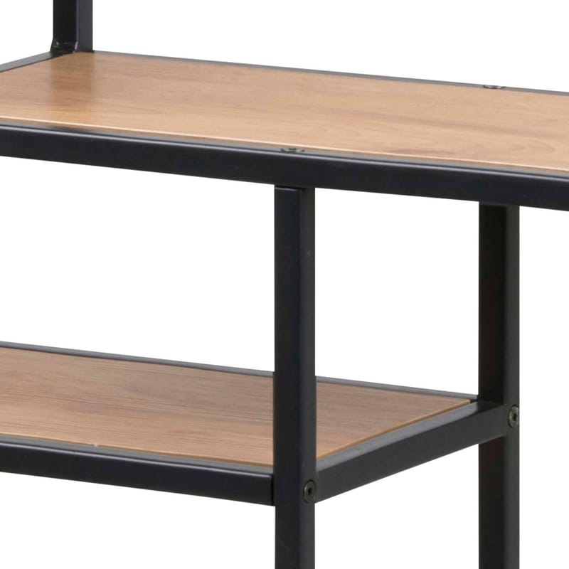 Vägghylla Seaford 75x20x91 cm - vild ek-look med svart ram - Förvaring - Hylla - Vägghylla