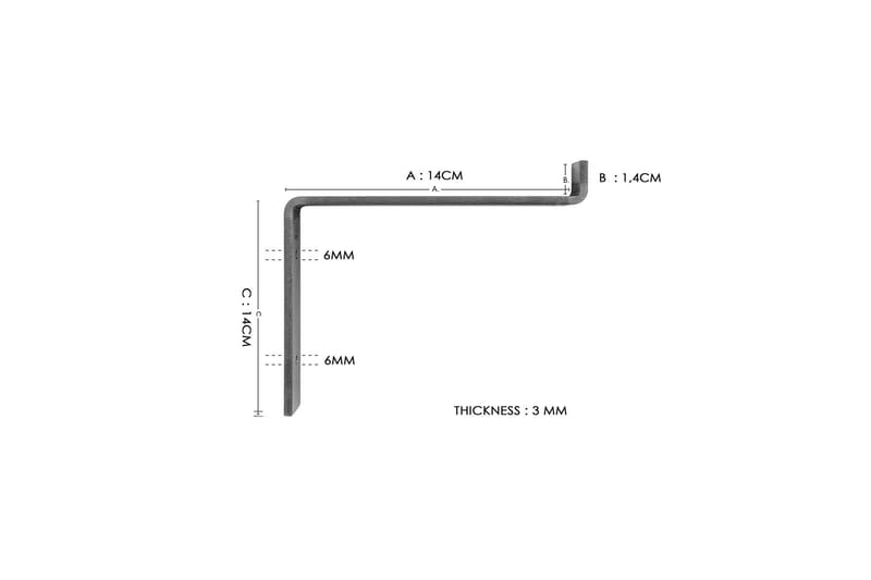 Slovinski Vägghylla 40 cm - Svart/Valnöt - Förvaring - Hylla - Vägghylla