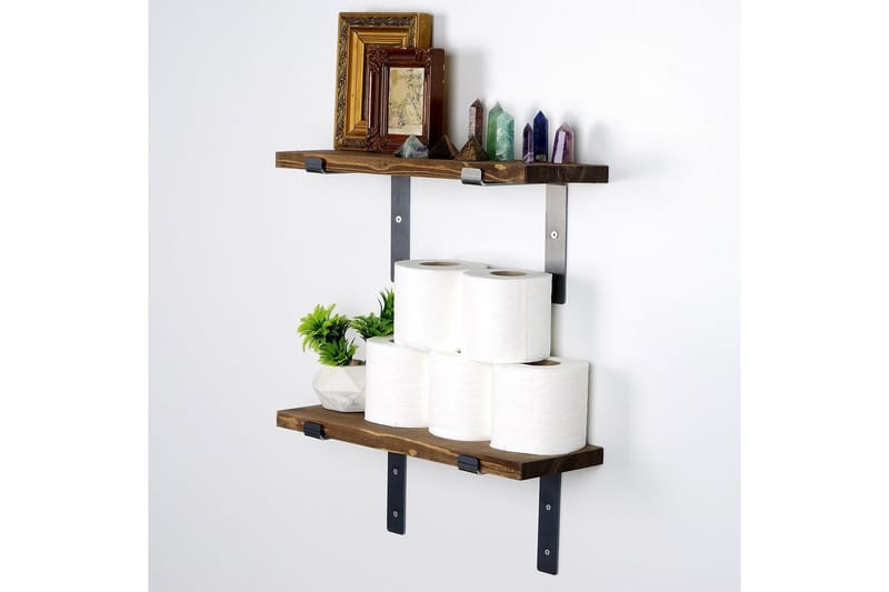 Slovinski Vägghylla 40 cm - Svart/Valnöt - Förvaring - Hylla - Vägghylla