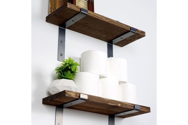 Slovinski Vägghylla 40 cm - Svart/Valnöt - Förvaring - Hylla - Vägghylla