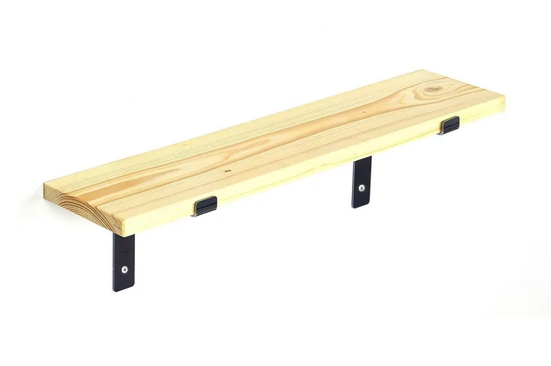 Straad Vägghylla 60 cm, Svart/Valnöt