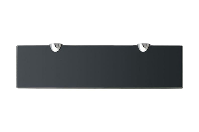 Svävande hylla glas 40x10 cm 8 mm - Svart - Förvaring - Hylla - Vägghylla