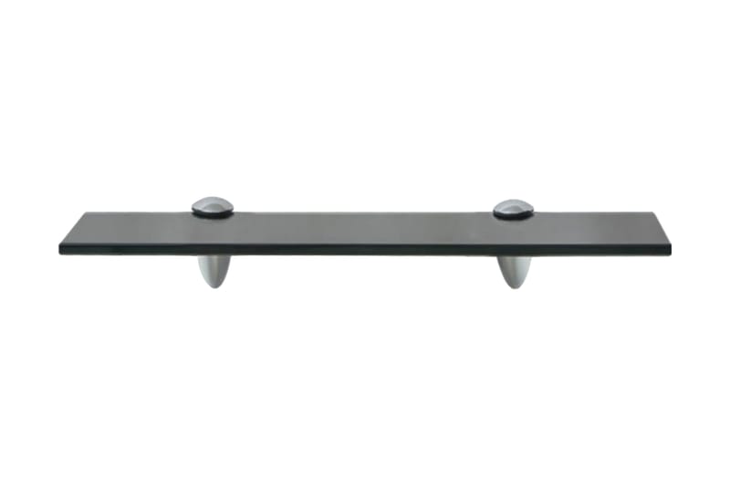 Svävande hylla glas 40x20 cm 8 mm - Svart - Förvaring - Hylla - Vägghylla
