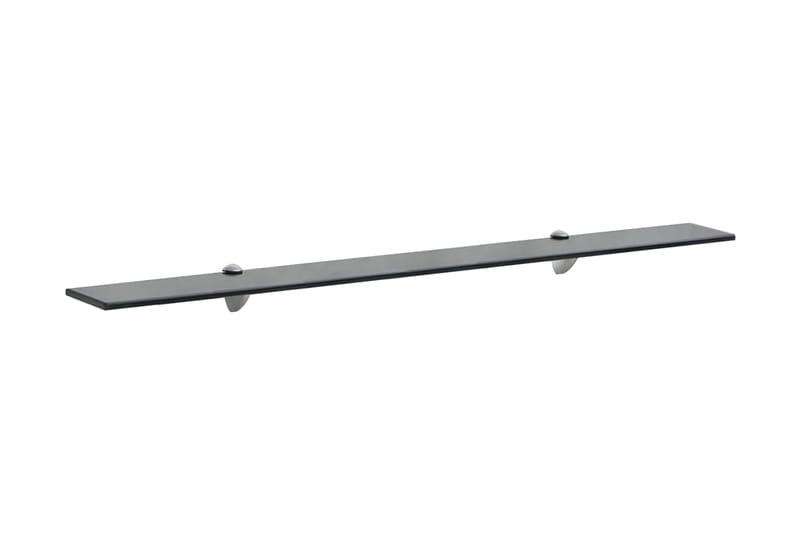 Svävande hyllor 2 st glas 100x20 cm 8 mm - Svart - Förvaring - Hylla - Vägghylla