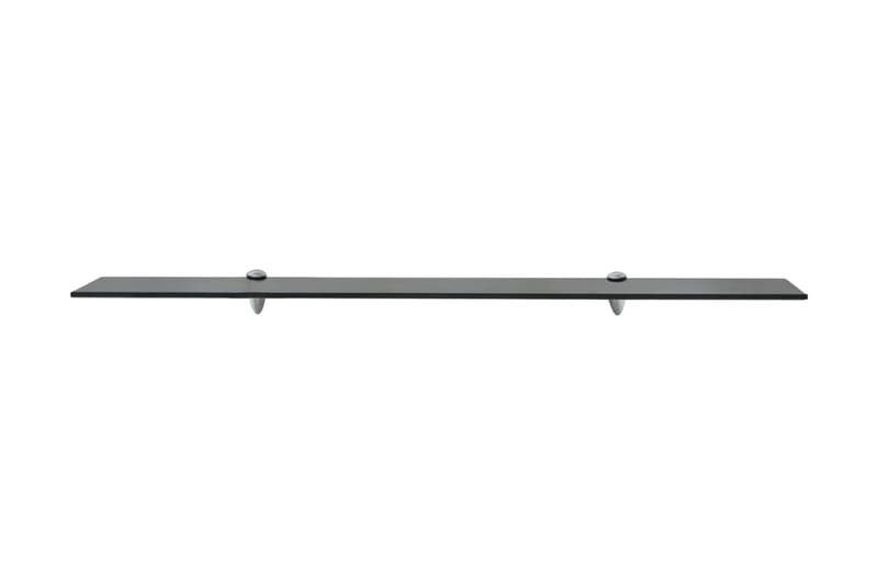 Svävande hyllor 2 st glas 100x20 cm 8 mm - Svart - Förvaring - Hylla - Vägghylla