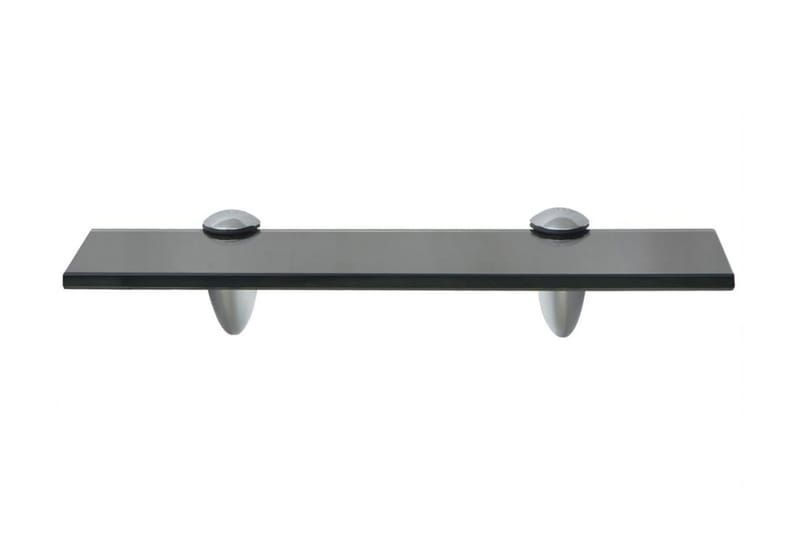 Svävande hyllor 2 st glas 30x10 cm 8 mm - Svart - Förvaring - Hylla - Vägghylla