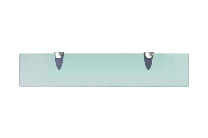 Svävande hyllor 2 st glas 50x10 cm 8 mm - Transparent - Förvaring - Hylla - Vägghylla