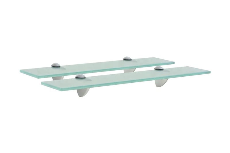 Svävande hyllor 2 st glas 50x20 cm 8 mm - Transparent - Förvaring - Hylla - Vägghylla