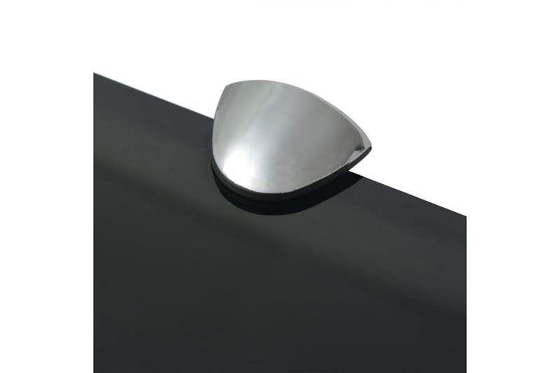 Svävande hyllor 2 st glas 80x20 cm 8 mm - Svart - Förvaring - Hylla - Vägghylla