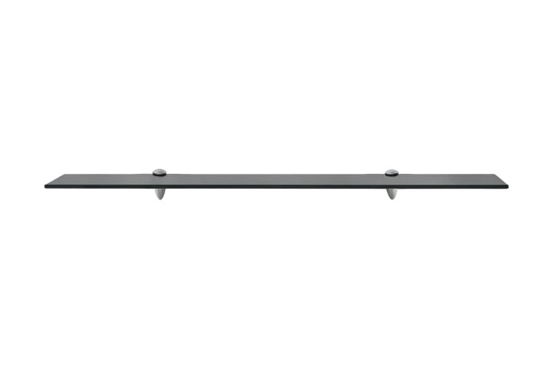 Svävande hyllor 2 st glas 90x20 cm 8 mm - Svart - Förvaring - Hylla - Vägghylla
