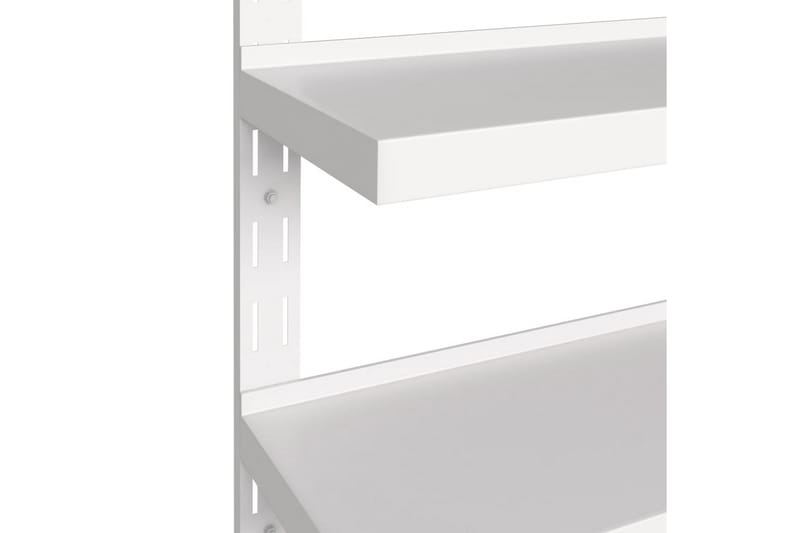Svävande vägghylla 2 plan 2 st rostfritt stål 300x30 cm - Grå - Förvaring - Hylla - Vägghylla