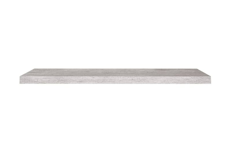 Svävande vägghylla betonggrå 100x23,5x3,8 cm MDF - Grå - Förvaring - Hylla - Vägghylla