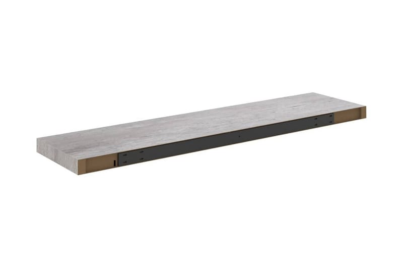 Svävande vägghylla betonggrå 100x23,5x3,8 cm MDF - Grå - Förvaring - Hylla - Vägghylla