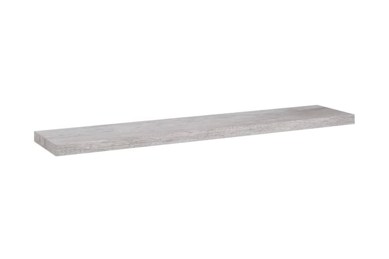 Svävande vägghylla betonggrå 120x23,5x3,8 cm MDF - Betonggrå - Förvaring - Hylla - Vägghylla