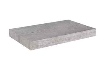 Svävande vägghylla betonggrå 40x23x3,8 cm MDF