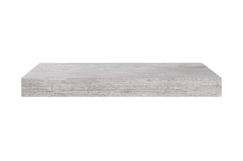 Svävande vägghylla betonggrå 40x23x3,8 cm MDF - Betonggrå - Förvaring - Hylla - Vägghylla