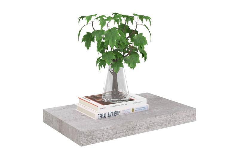 Svävande vägghylla betonggrå 40x23x3,8 cm MDF - Betonggrå - Förvaring - Hylla - Vägghylla