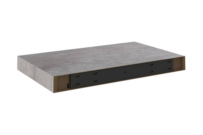 Svävande vägghylla betonggrå 40x23x3,8 cm MDF - Betonggrå - Förvaring - Hylla - Vägghylla