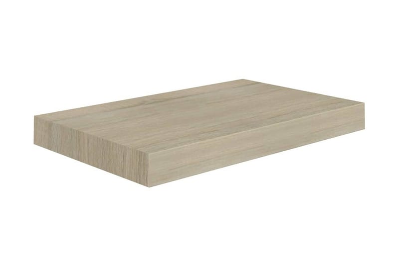 Svävande vägghylla ek 40x23x3,8 cm MDF - Brun - Vägghylla