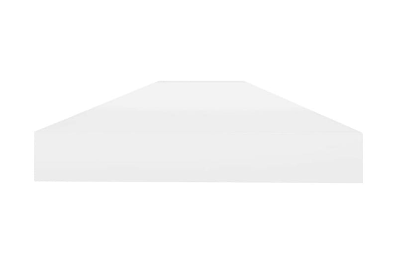 Svävande vägghylla ek och vit 100x23,5x3,8 cm MDF - Vit - Förvaring - Hylla - Vägghylla