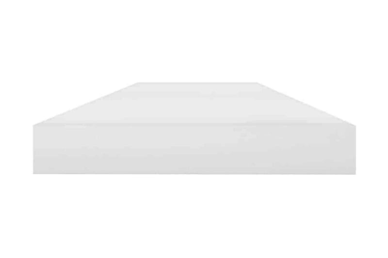 Svävande vägghylla ek och vit 120x23,5x3,8 cm MDF - Vit/Trä - Förvaring - Hylla - Vägghylla
