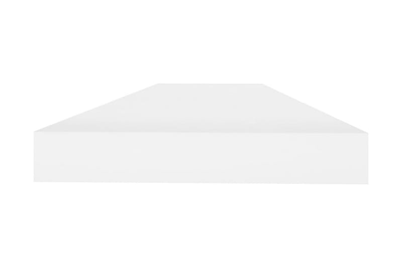 Svävande vägghylla ek och vit 80x23,5x3,8 cm MDF - Vit/Trä - Förvaring - Hylla - Vägghylla