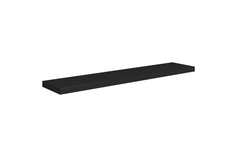 Svävande vägghylla svart 120x23,5x3,8 cm MDF - Svart - Förvaring - Hylla - Vägghylla