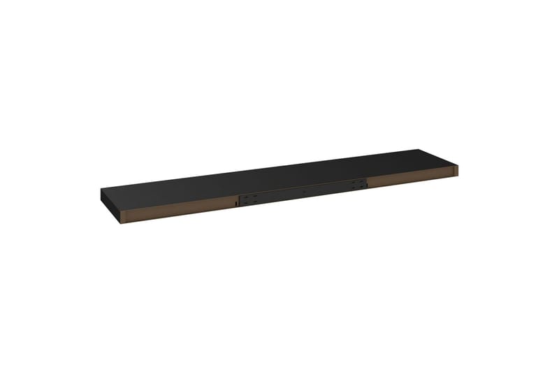 Svävande vägghylla svart 120x23,5x3,8 cm MDF - Svart - Förvaring - Hylla - Vägghylla